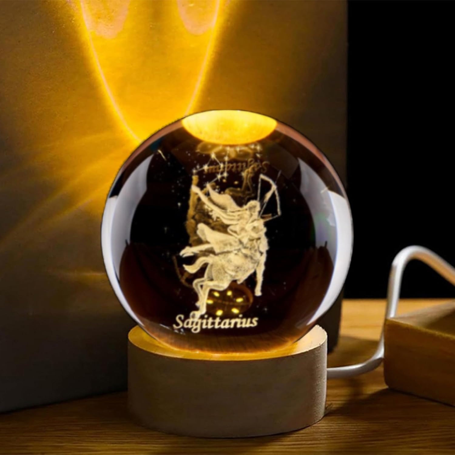 Paper Weight Crystal - Kryształowa kula 3D ze znakiem zodiaku