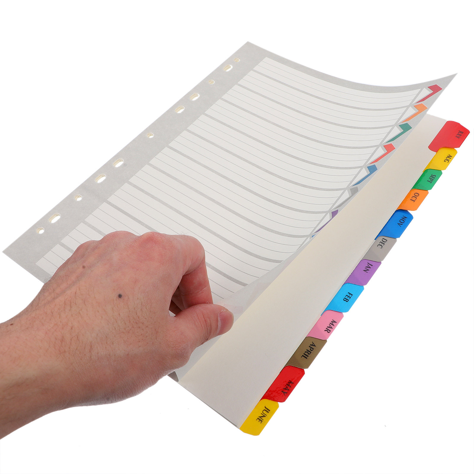 Tab Divider A4 - 12 arkuszy – zakładki do segregatorów,